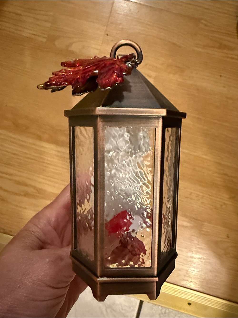 Bath & body Works wallflower Autumn Leaf Copper Lantern Home Accent